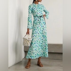 Zimmerman Linen Lightburst Pullover Floral Maxi with Belt 1 S